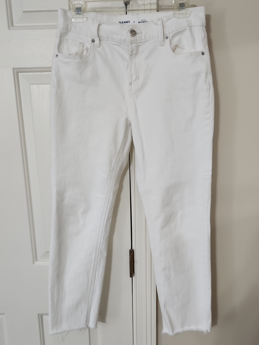 Old Navy White Straight-Leg Jeans